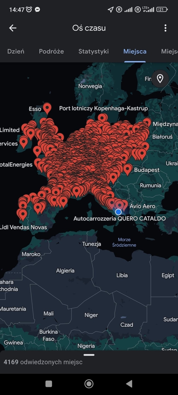 Przykładowa mapa naszych kierowców